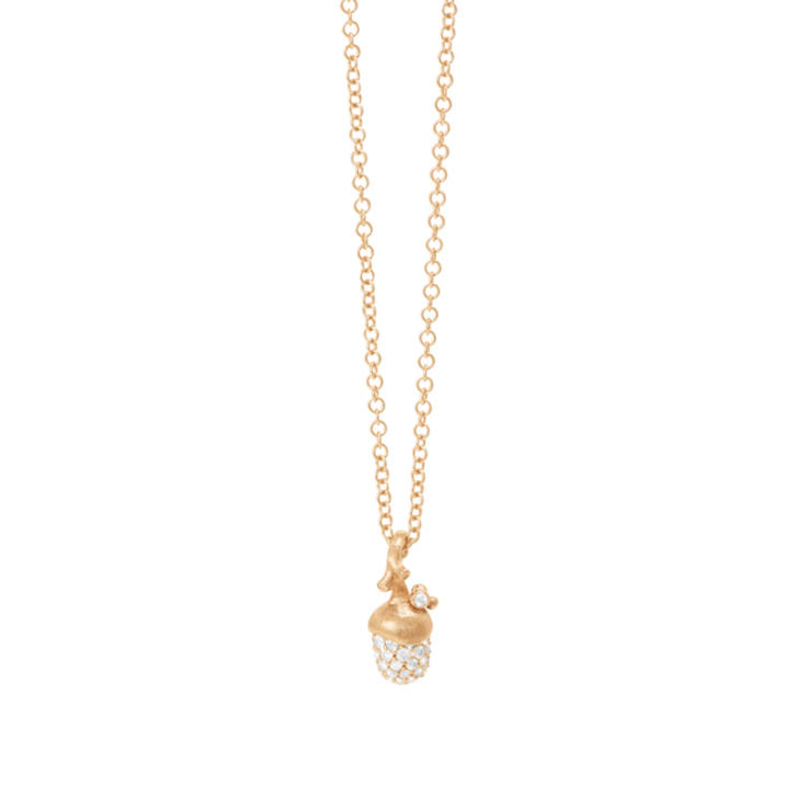 Forest Acorn Anhänger 750 Gelb- & Roségold mit Brillanten