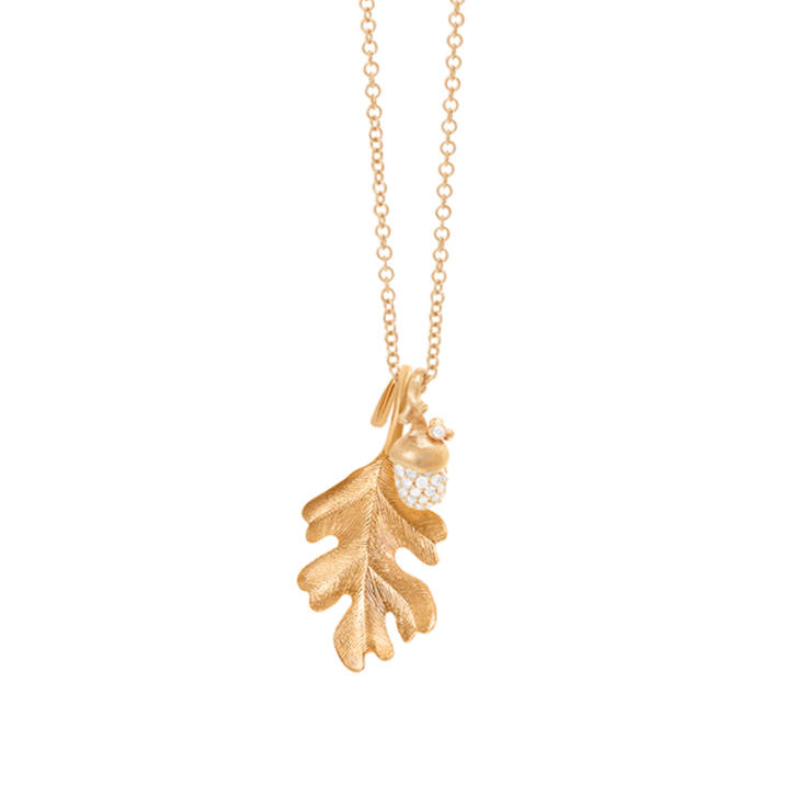 Forest Acorn Anhänger 750 Gelb- & Roségold mit Brillanten