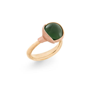 Lotus Ring No.2 750 Gelb- und Roségold mit Serpentin
