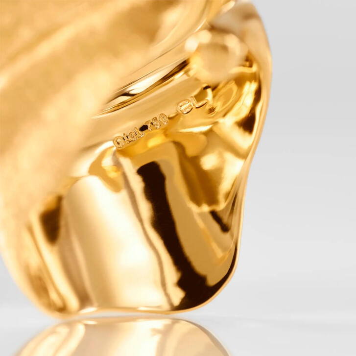 Leaves Ring 750 Gelbgold