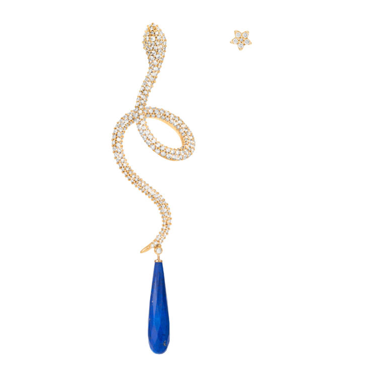 Snakes Ohrring 750 Gelbgold mit Brillanten