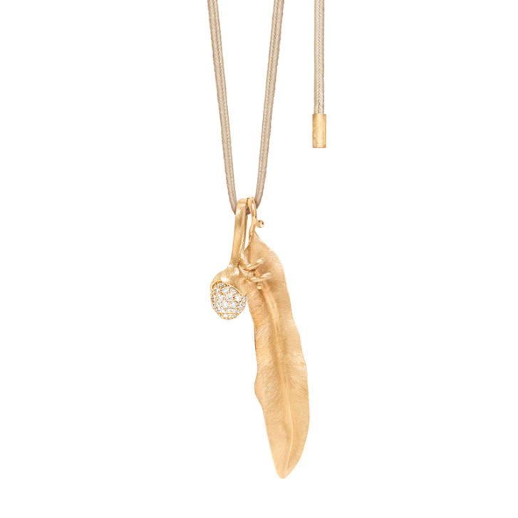 Sprout Anhänger 750 Gelbgold mit Brillanten