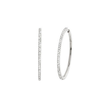 Love Band Creolen 750 Weißgold mit Brillanten