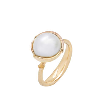 Lotus Ring 750 Gelbgold