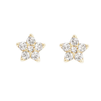 Shooting Stars Ohrstecker 750 Gelbgold groß mit...
