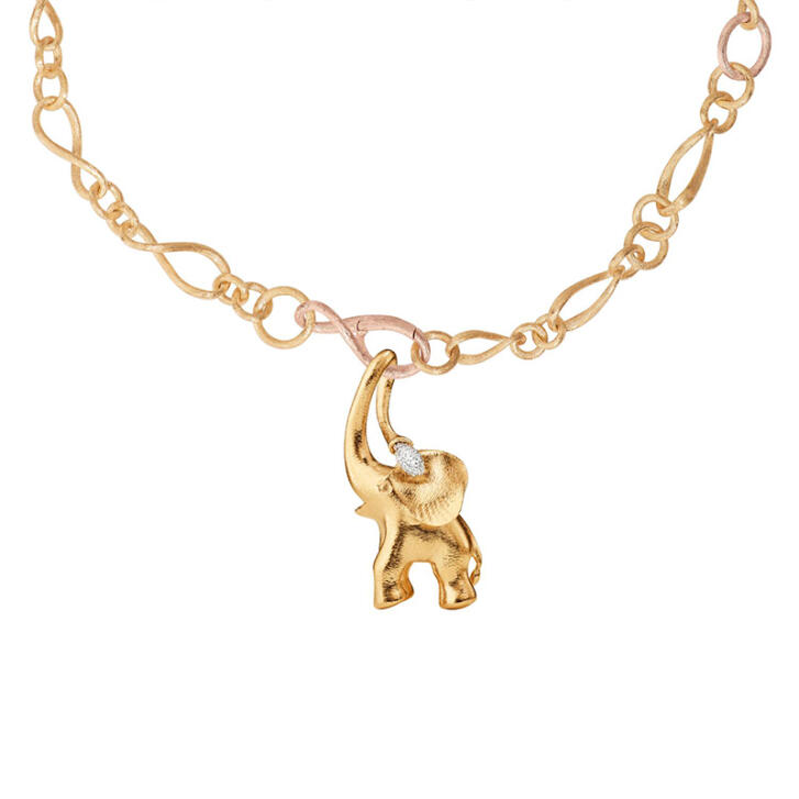 Elephant Anhänger 750 Gelbgold mit Brillanten
