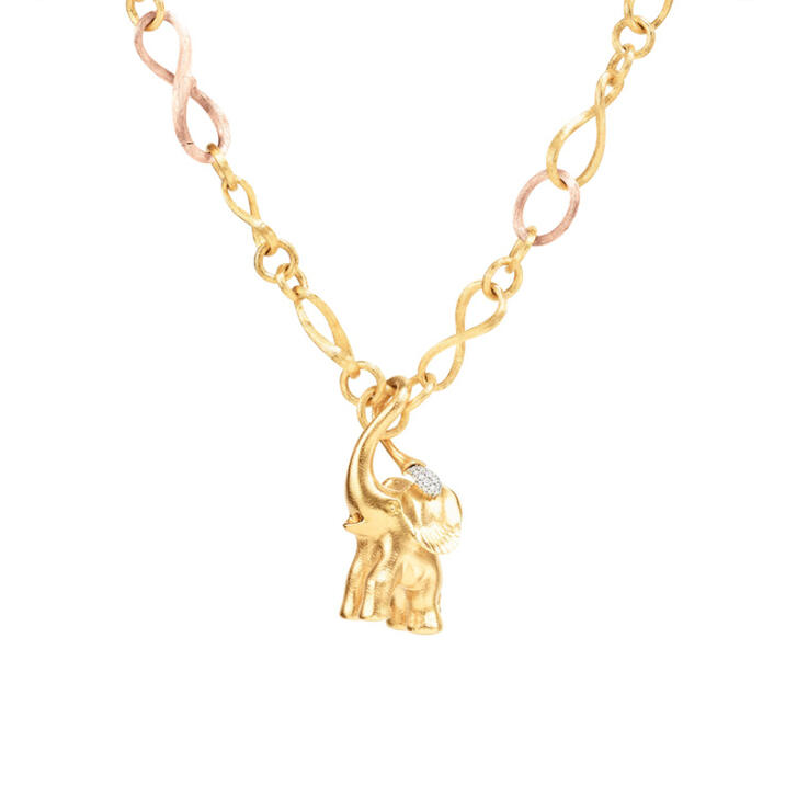 Elephant Anhänger 750 Gelbgold mit Brillanten