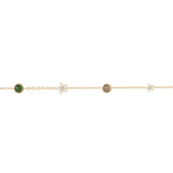 Shooting Stars Armband 750 Gelbgold mit Farbedelsteinen