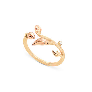 Blooming Ring 750 Rosé- und Gelbgold mit Brillant