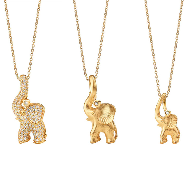 Elephant Charm 750 Gelbgold mit Brillant