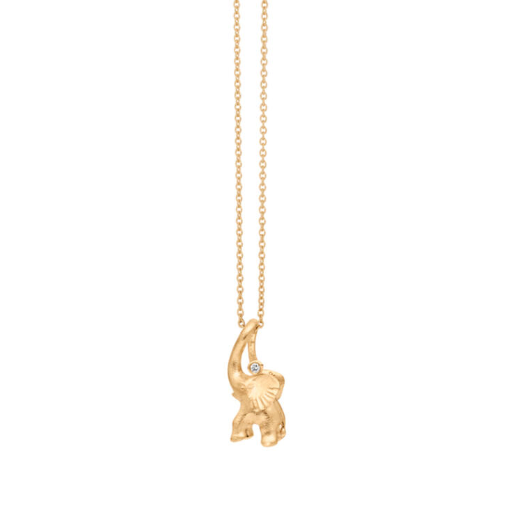 Elephant Armband 750 Gelbgold mit Brillant, schwarz