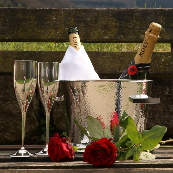 Champagnerkühler Brillant 925 Silber