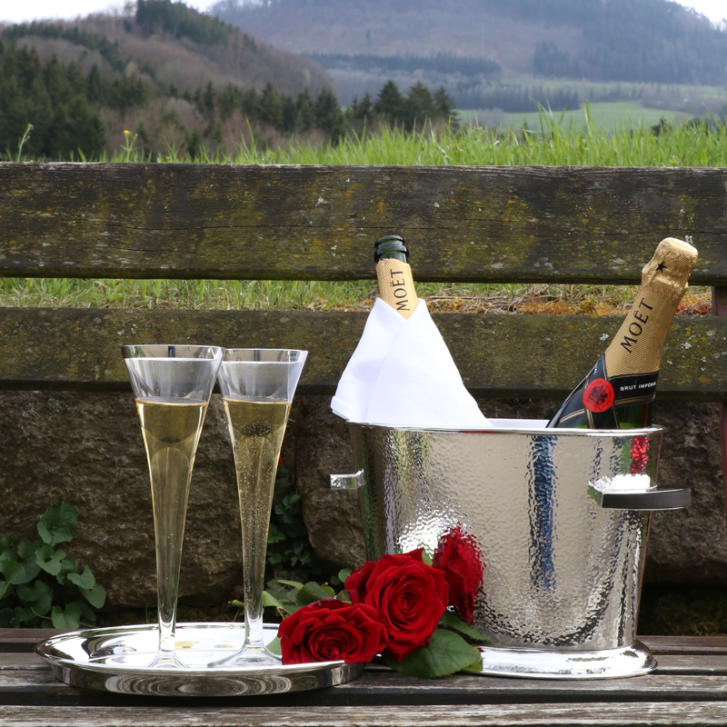 Champagnerkühler Brillant 925 Silber