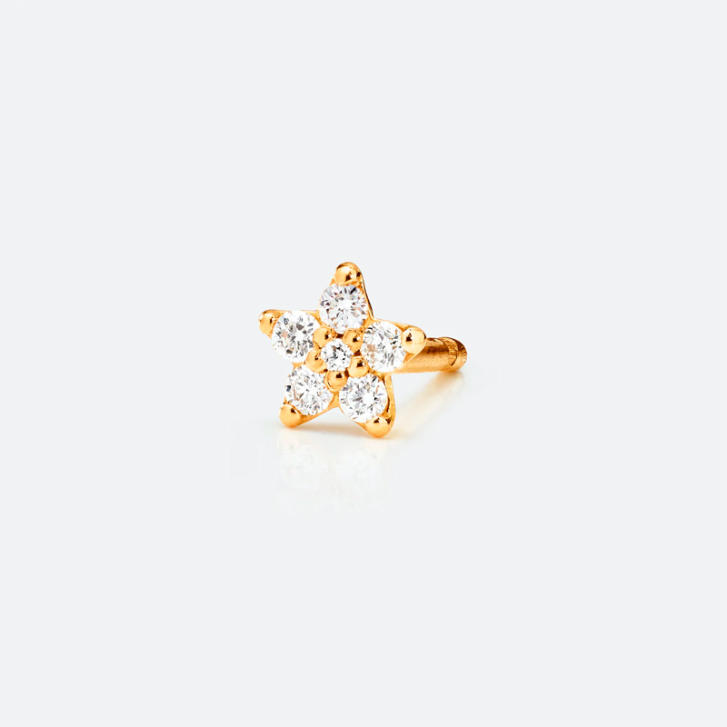 Shooting Stars Ohrstecker 750 Gelbgold mini mit Brillanten