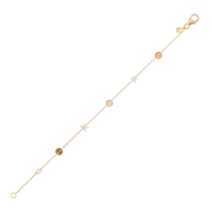 Shooting Stars Armband 750 Gelbgold mit Farbedelsteinen