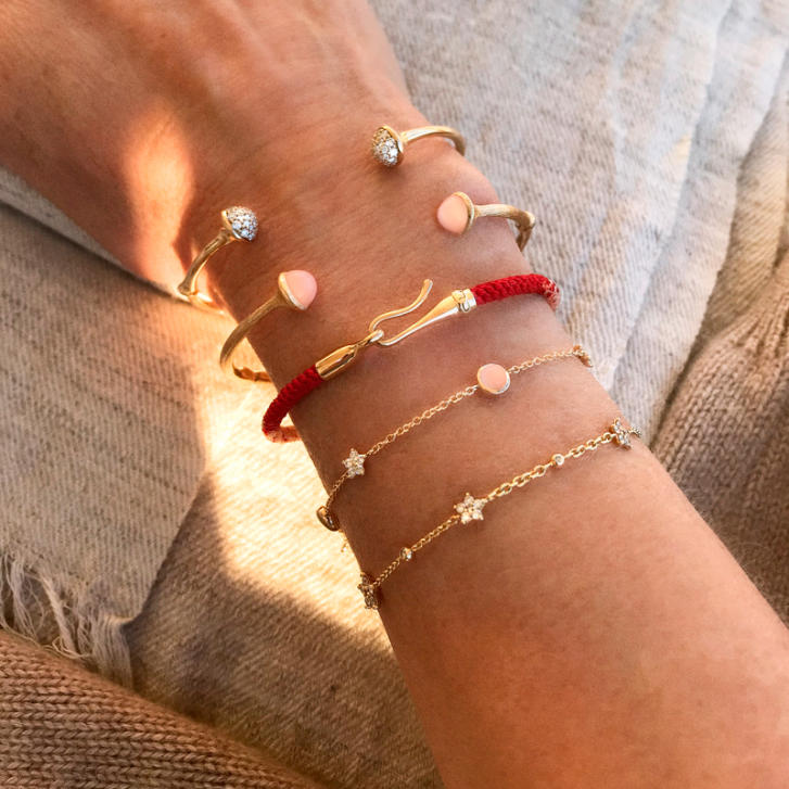 Shooting Stars Armband 750 Gelbgold mit Farbedelsteinen
