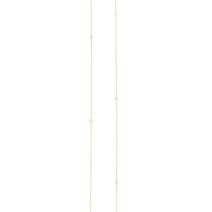 Collier Shooting Stars  750 Gelbgold mit Brillanten 90 cm