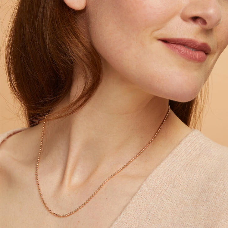 Lux Kugelkette 750 Roségold