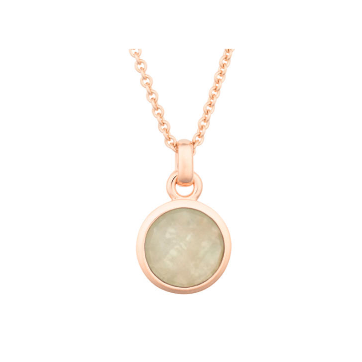 Bron Toujours Ajour Anhänger 750 Roségold mit Saphir