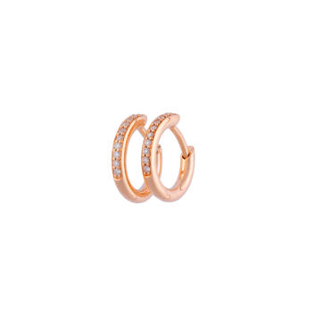 Bron Ohrringe Creolen Lux 750 Roségold Ø 13...