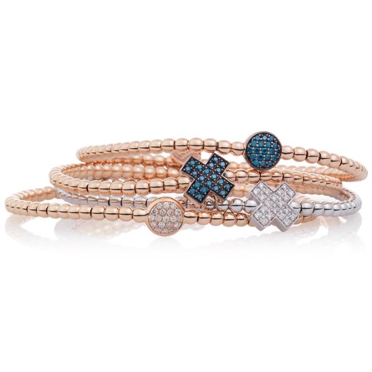 Reflex Armband Plättchen klein 750 Weißgold mit Brillanten