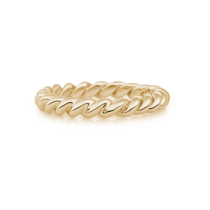 Bron Stax Kordel Ring 3,8 mm 750 Gelbgold