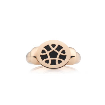 Toujours Ajour Piccolo Ring 750 Roségold mit Onyx