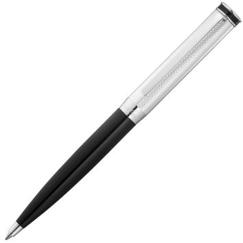 Waldmann Edelfeder Kugelschreiber 925 Silber, Lack schwarz