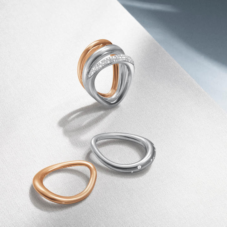 Offspring Ring 750 Roségold, schmal