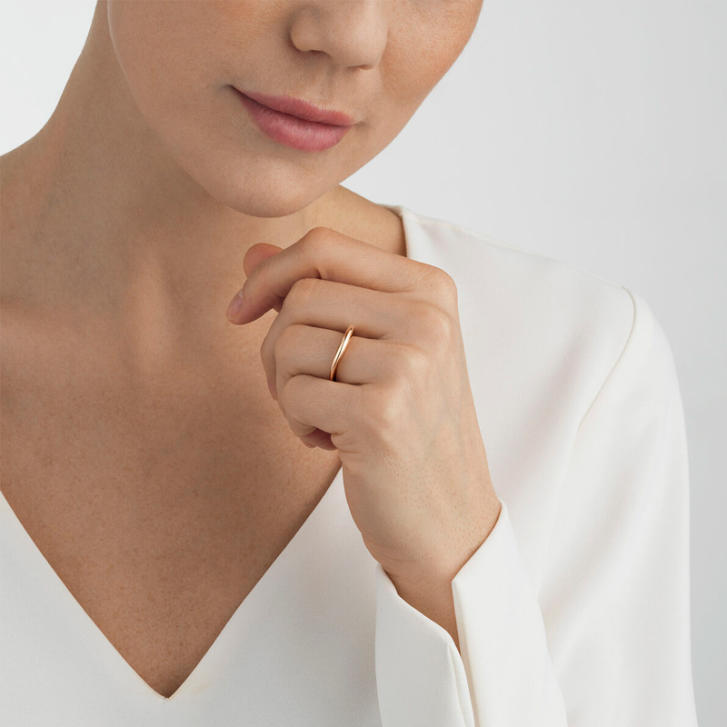 Offspring Ring 750 Roségold, schmal