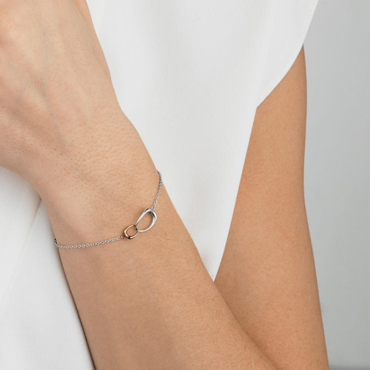 Offspring Armband 925 Silber/ 750 Roségold