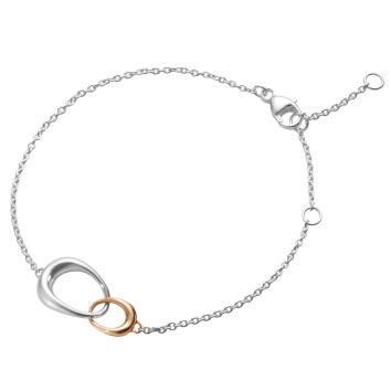 Offspring Armband 925 Silber/ 750 Roségold
