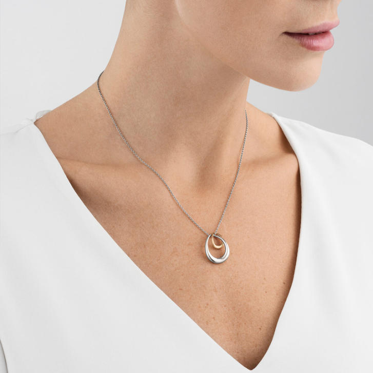 Offspring Anhänger 925 Silber/ 750 Roségold