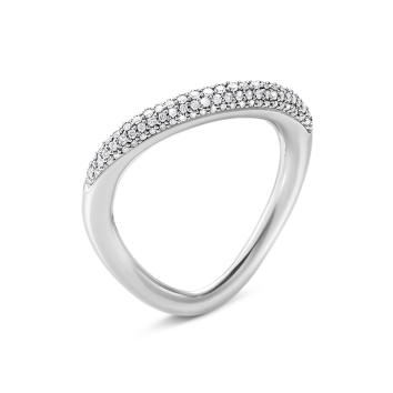 Offspring Ring 925 Silber mit Brillanten, schmal