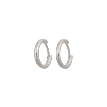 Bron Ohrringe Creolen Lux 750 Weißgold Ø 13 mm