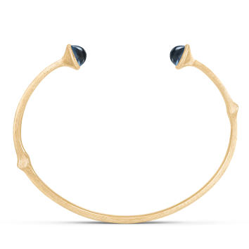 Nature Armreif 750 Gelbgold mit London Blue Topas