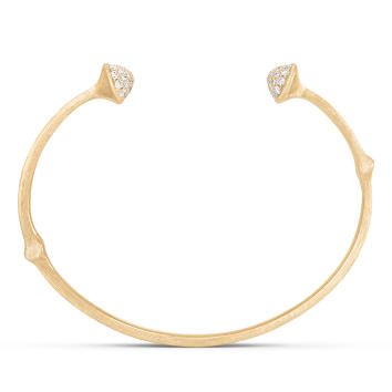 Nature Armreif 750 Gelbgold mit Brillanten