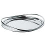 Tablett Vertigo rund versilbert