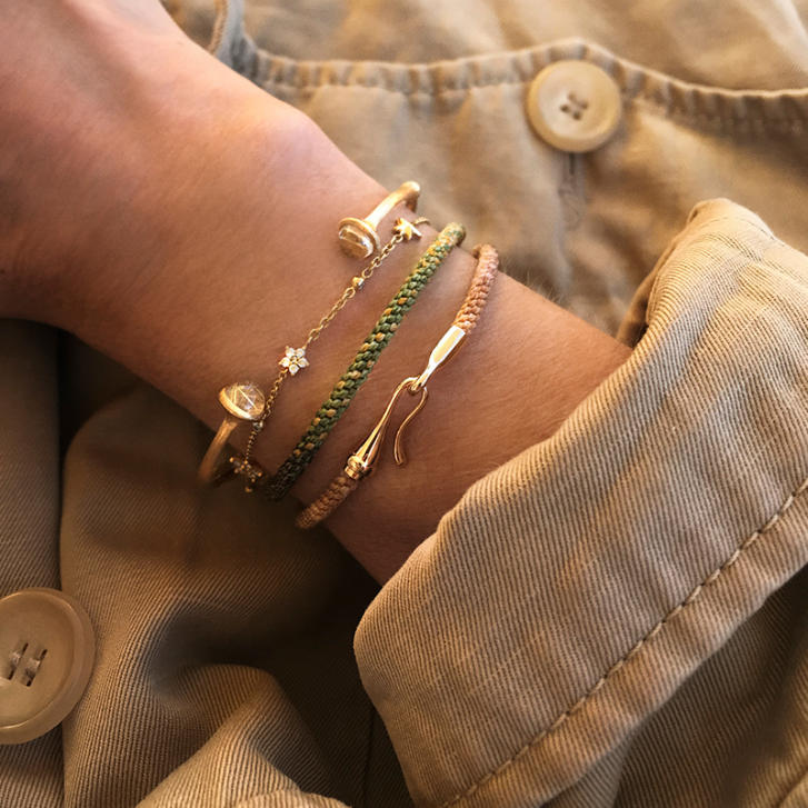 Life Armband 3 mm Safari 750 Weißgold