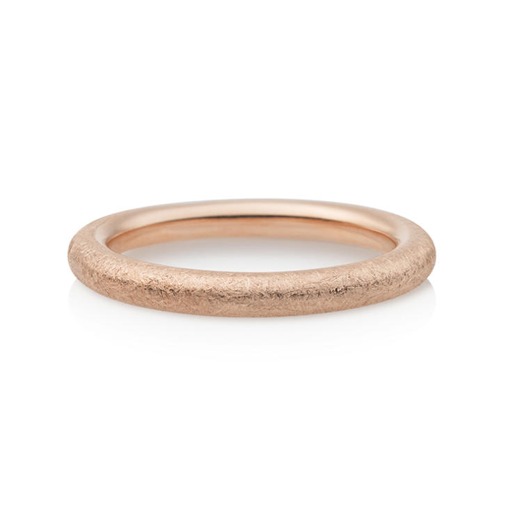 Bron Stax Ring eismatt 2,7 mm 750 Roségold