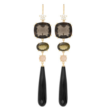 Shooting Star Lotus Ohrringe 750 Gelbgold mit Brillanten...