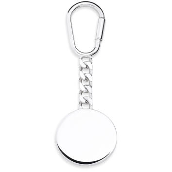 Schlüsselkette mit Gravurplatte 925 Silber