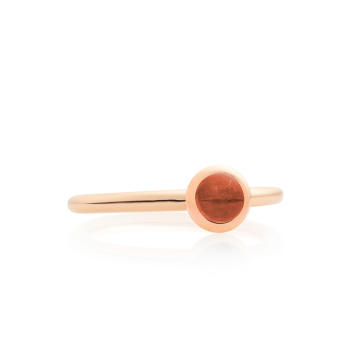 Bron Sushi Ring 5 mm 750 Roségold mit Granat