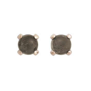 Catch Ohrstecker 750 Roségold mit Rauchquarz