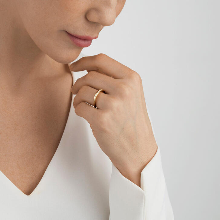 Offspring Ring 750 Gelbgold, schmal