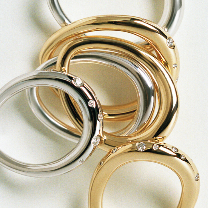 Offspring Ring 750 Gelbgold mit Brillanten, medium