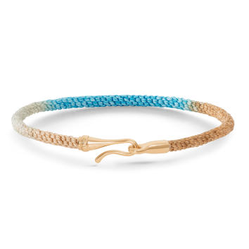 Life Armband 3 mm Cornflower 750 Gelbgold