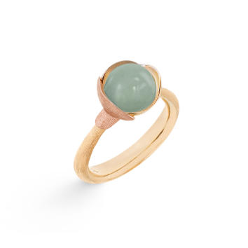 Lotus Ring No.1 750 Gelb- und Roségold mit Aquamarin