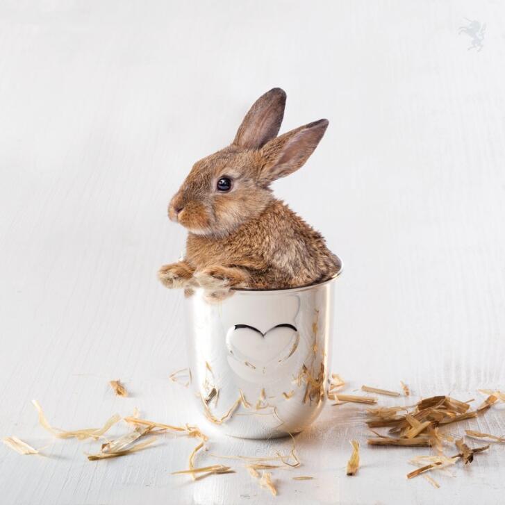 Becher Herz versilbert