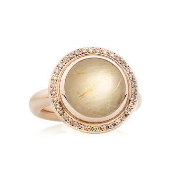 Bron Sushi Ring 12 mm 750 Roségold mit Brillanten...